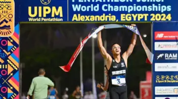 معتز وائل يحصد الميدالية الذهبية لكأس العالم للخماسي الحديث